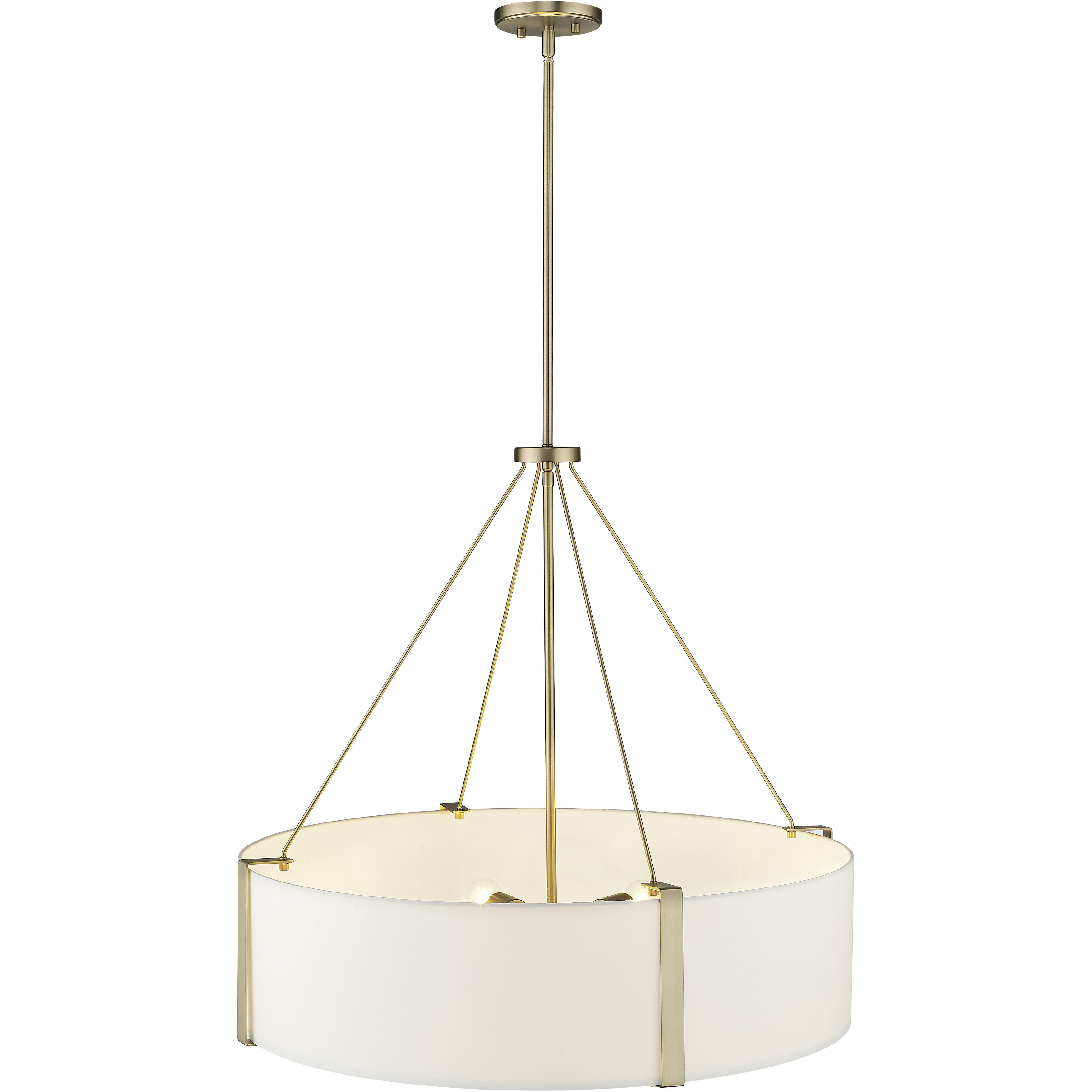 Telfar 6 Light 30 inch Modern Gold/White Pendant Ceiling Light